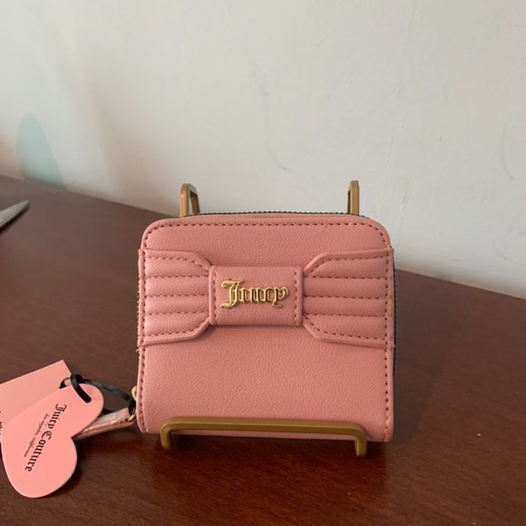 Juicy Couture Blush Pretty Bow Small Zip-Around Wallet--NWT - Picture 13 of 16